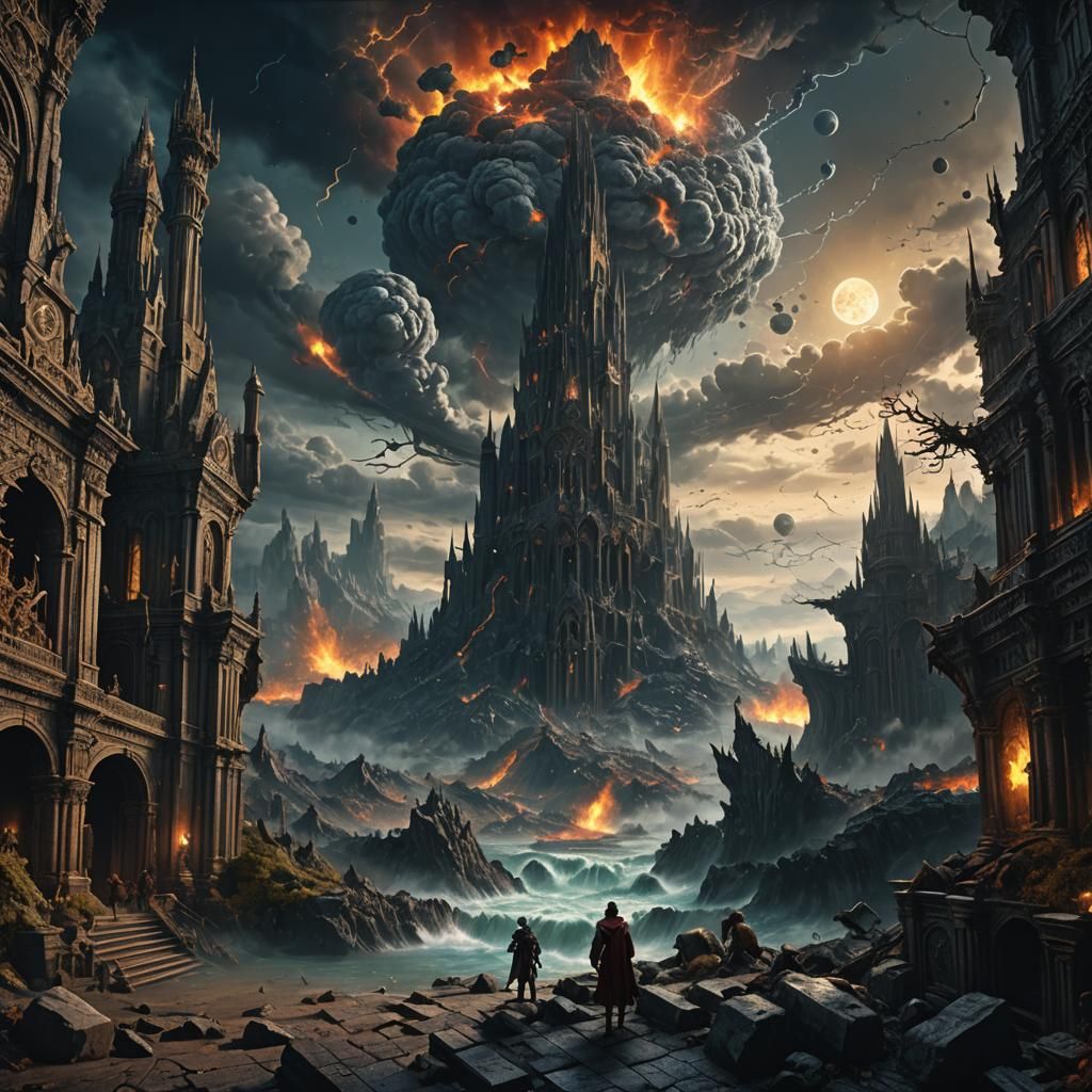 Comet Strikes: End of the World Painting