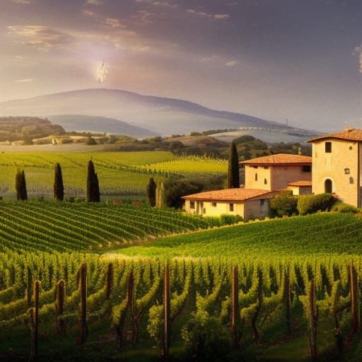 Tuscan Village House in Renaissance Style