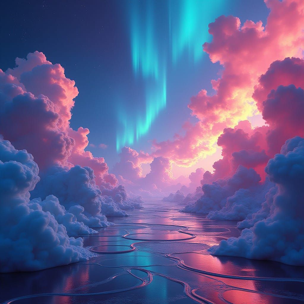 Dreamlike Futuristic Visions in Iridescent Colors