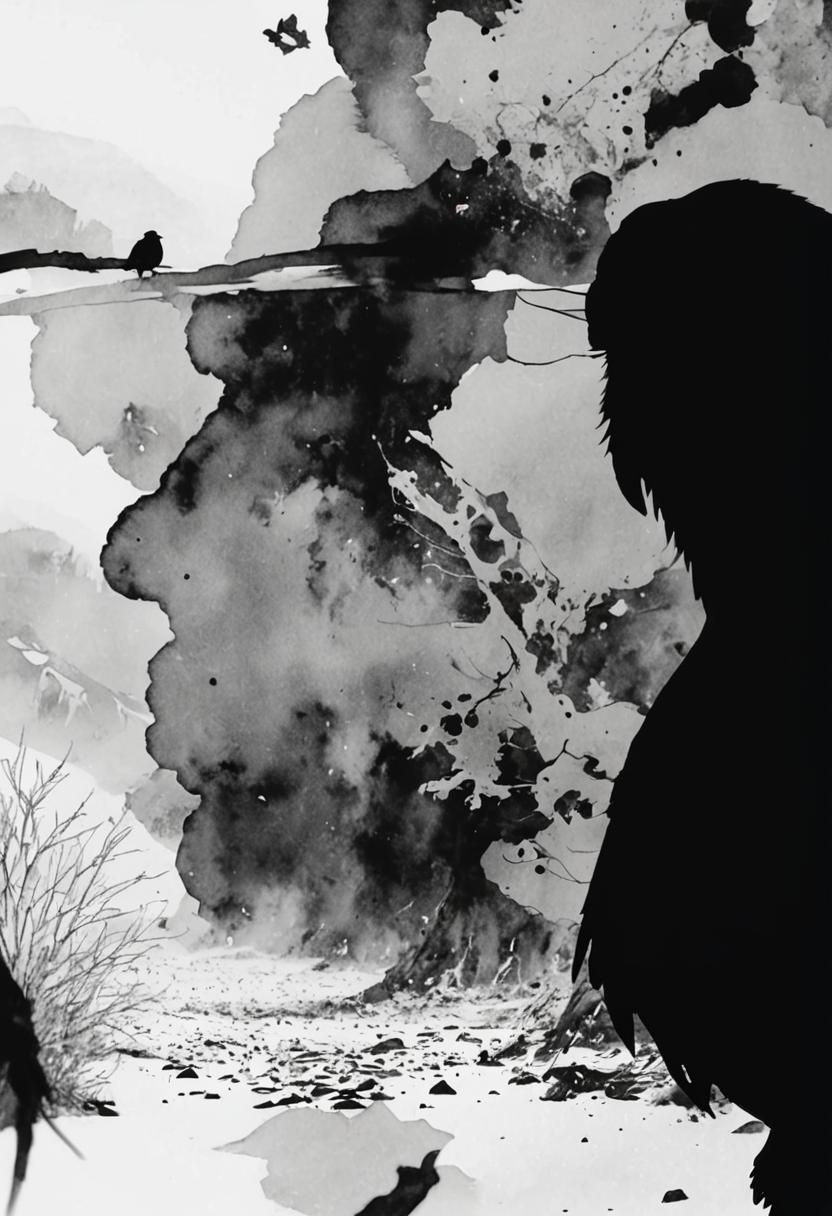 AI Generated Image of a Raven