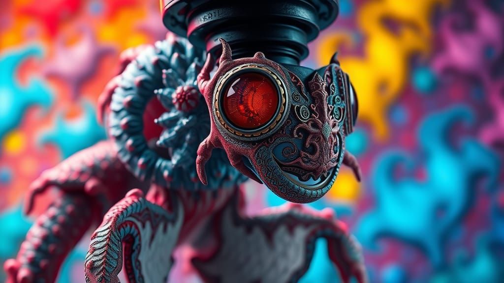 HELLO AI show me the life under a microscope Hyperrealistic, splash art, concept art, mid shot, intricately detailed, co...