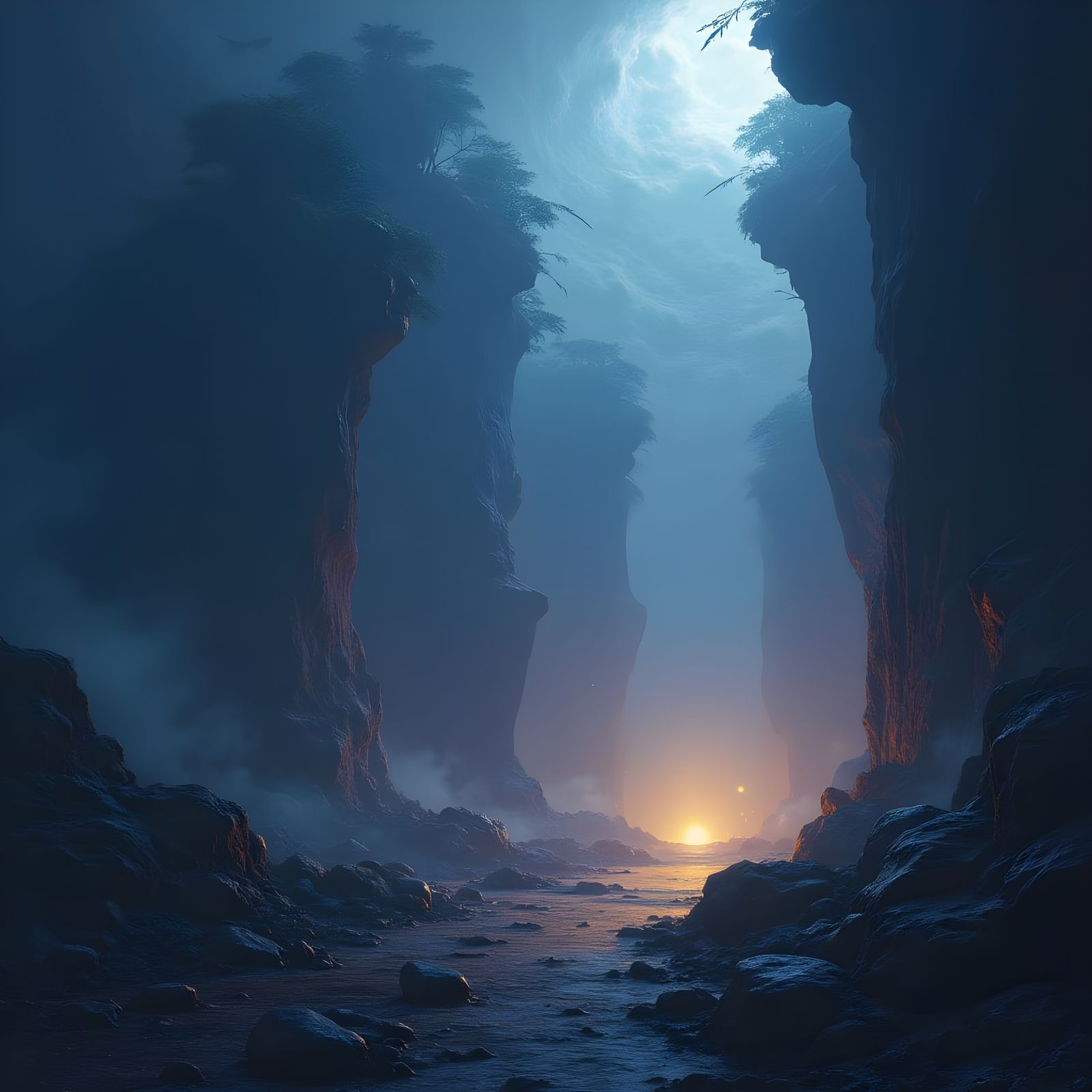 Epic Arcane Landscape in Vivid Colors