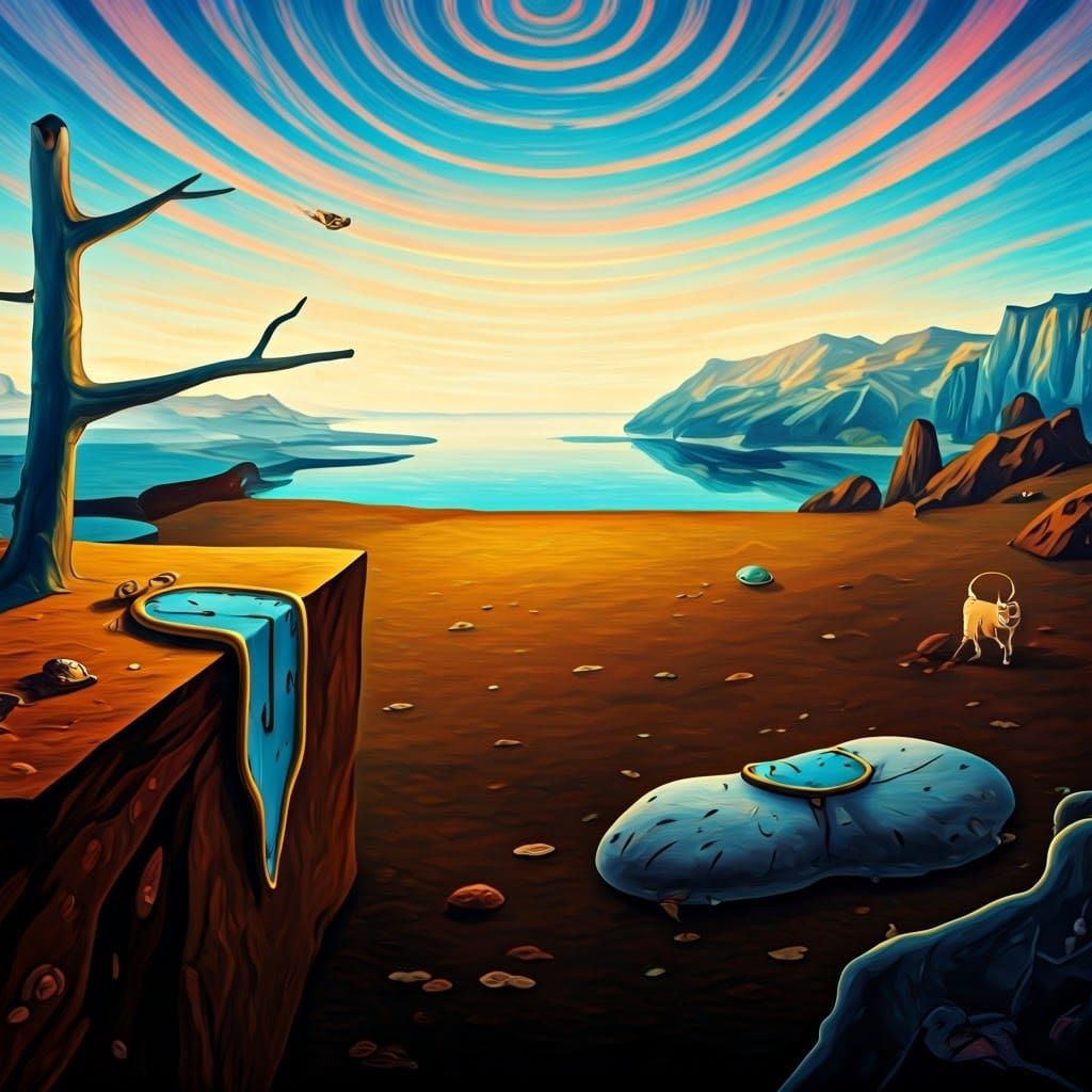 Surrealist Dreamscape with FLCL-Inspired Animals and Kandins...