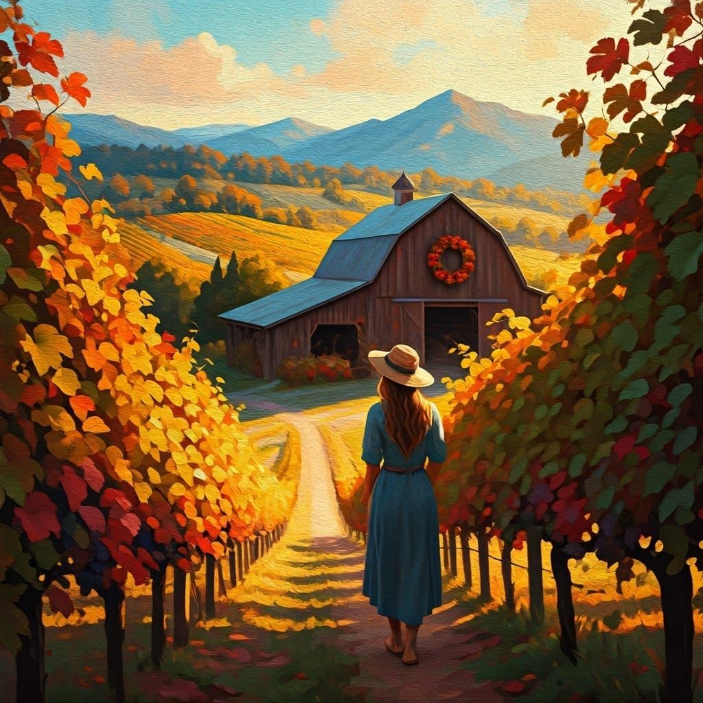 Warm Light Dances Across Sun-Kissed Hills in Vibrant Autumn ...