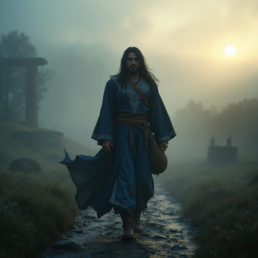 Ethereal Lord of Uisneach in Majestic Blue Tunic