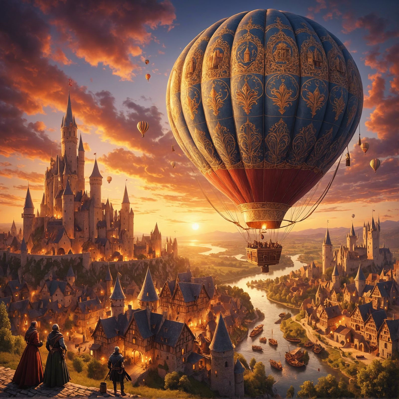 Medieval Kingdom: Hot Air Balloon Sunset Spectacle