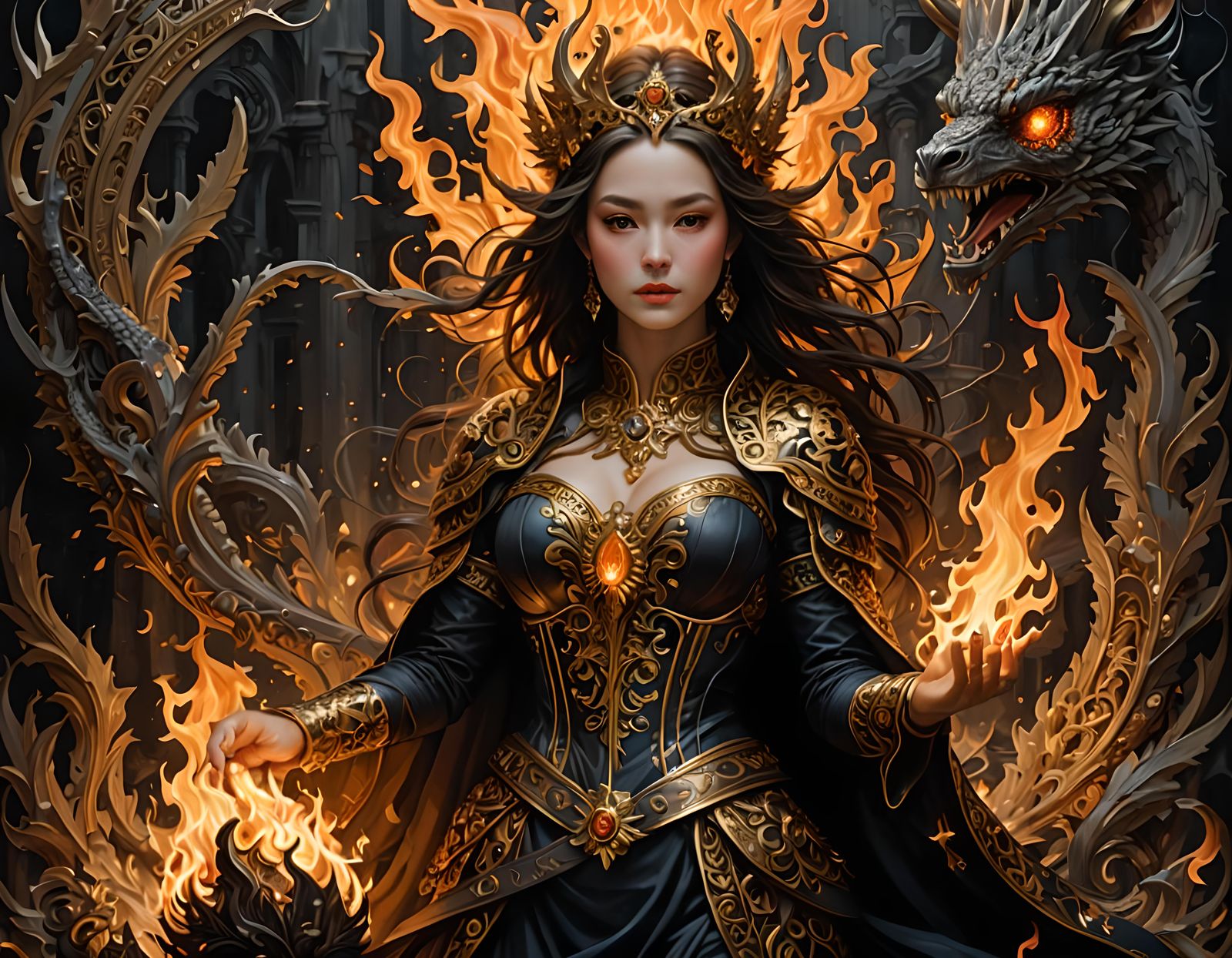 Hyperdetailed Masterpiece Painting of a Beautiful Figure