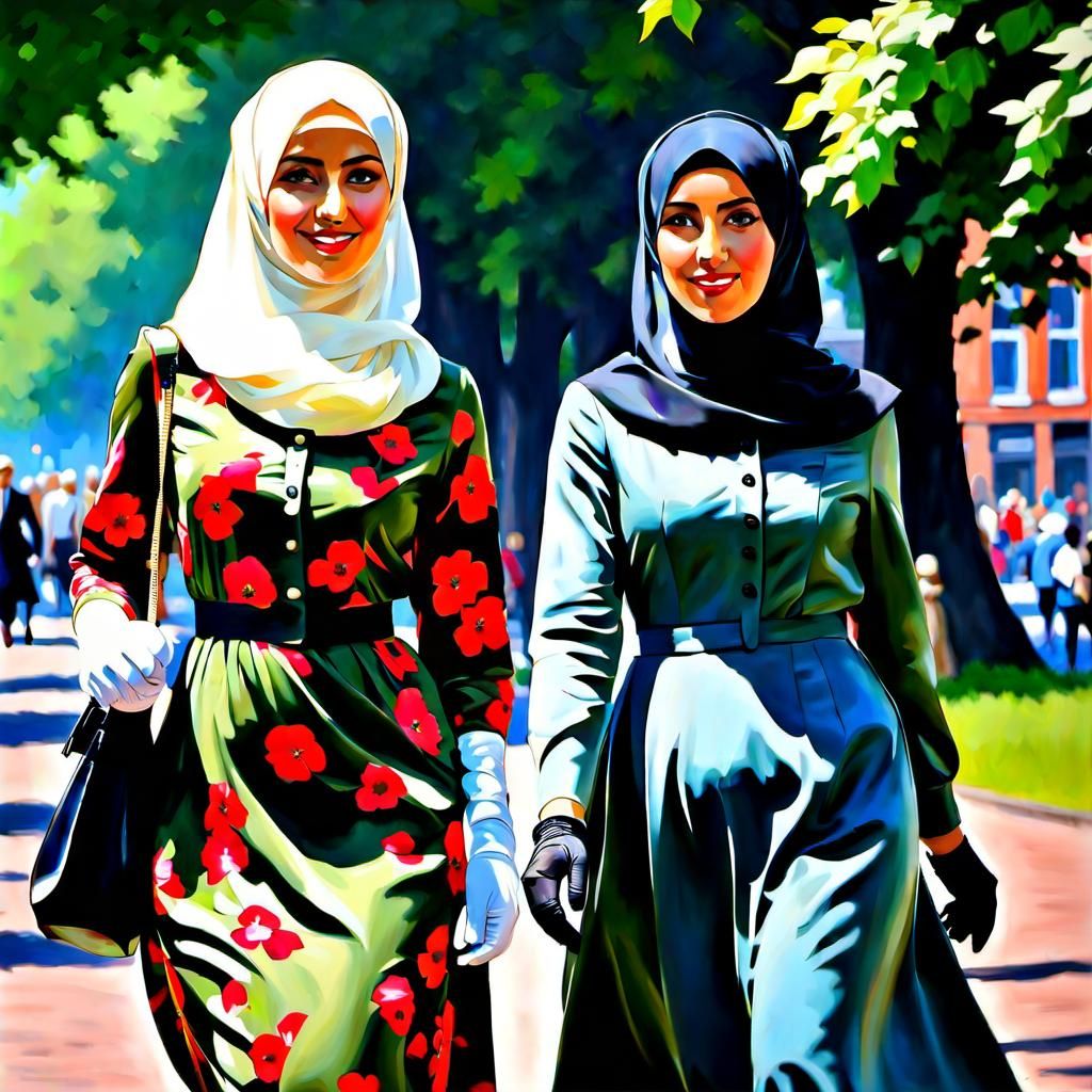 Danish Girls in Copenhagen: Oil Painting Portrait