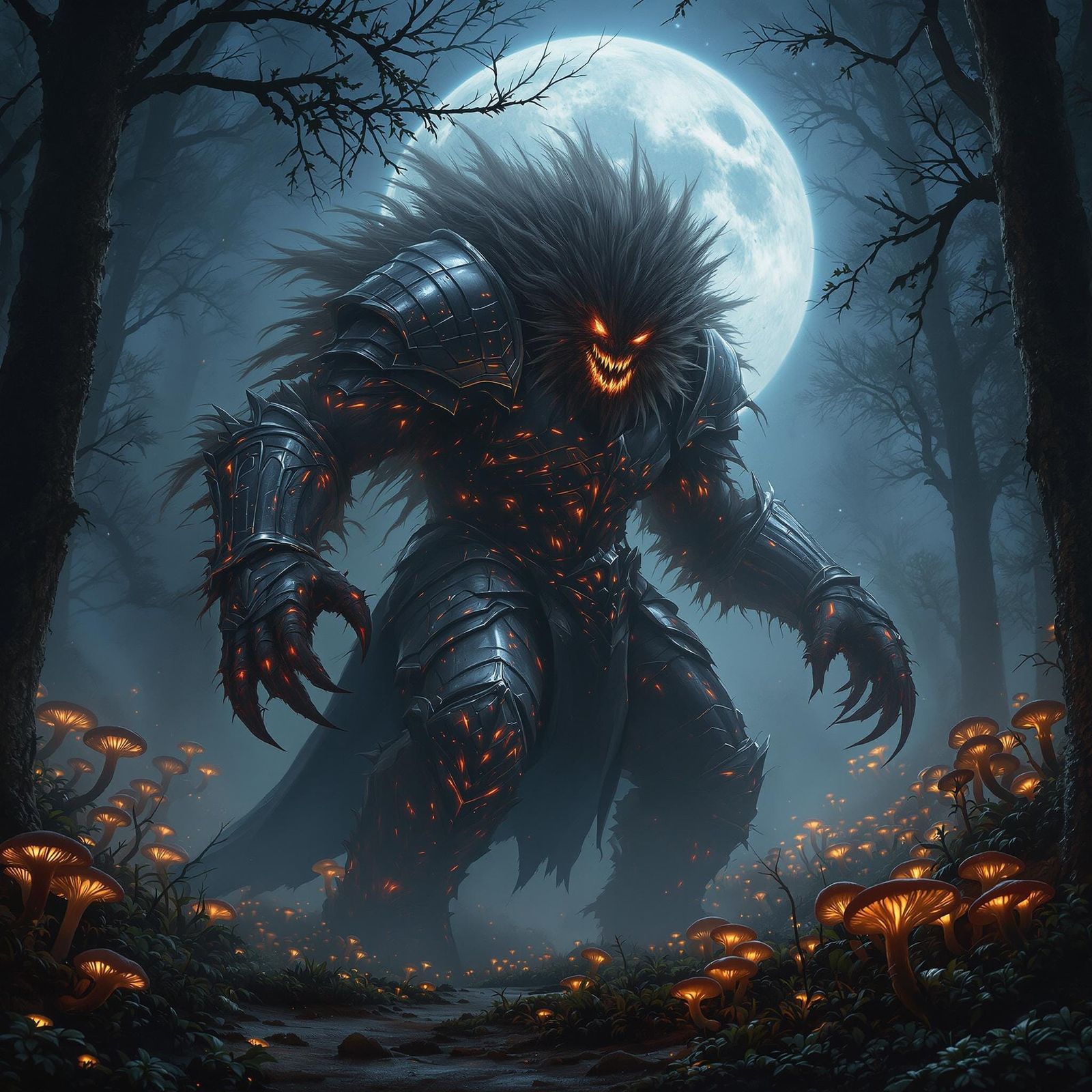 Photorealistic picture of a werewolf knight. 8K resolution H...