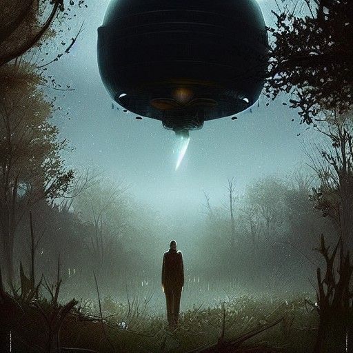 Overgrown Utopia Under Alien Skies