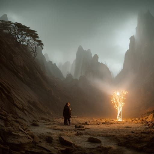 Menacing Disinformation Troll Portrait in Digital Art Style