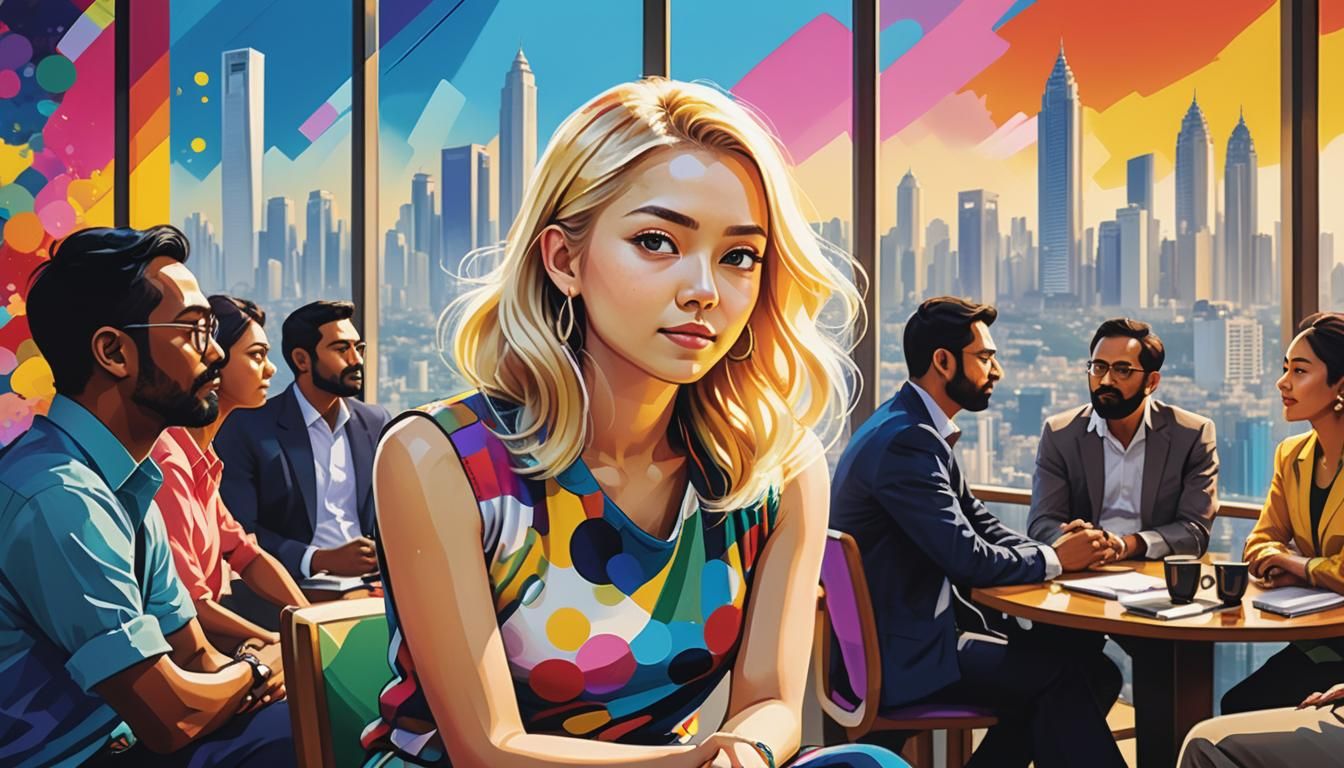 Mentorship in Mumbai: A Vibrant Contemporary Illustration