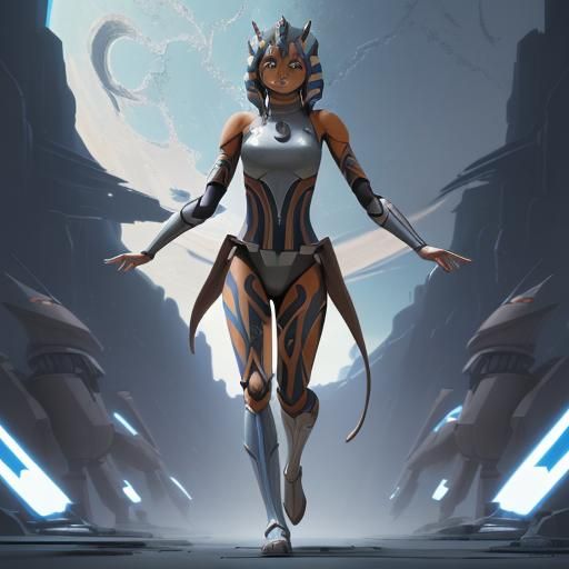 Ahsoka Tano Telekinesis in Anime Style