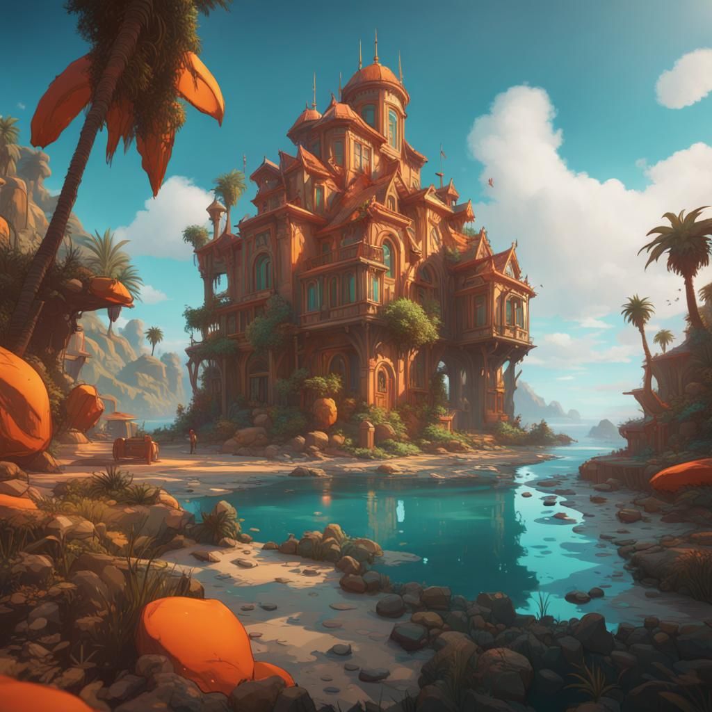 Island of Mistakes: Hyperdetailed Concept Art