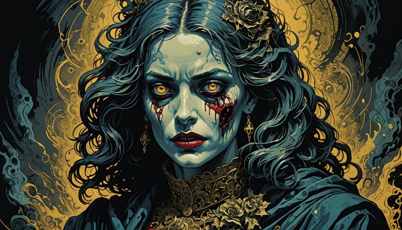 Vibrant Pop Art Woman in Graphic Style