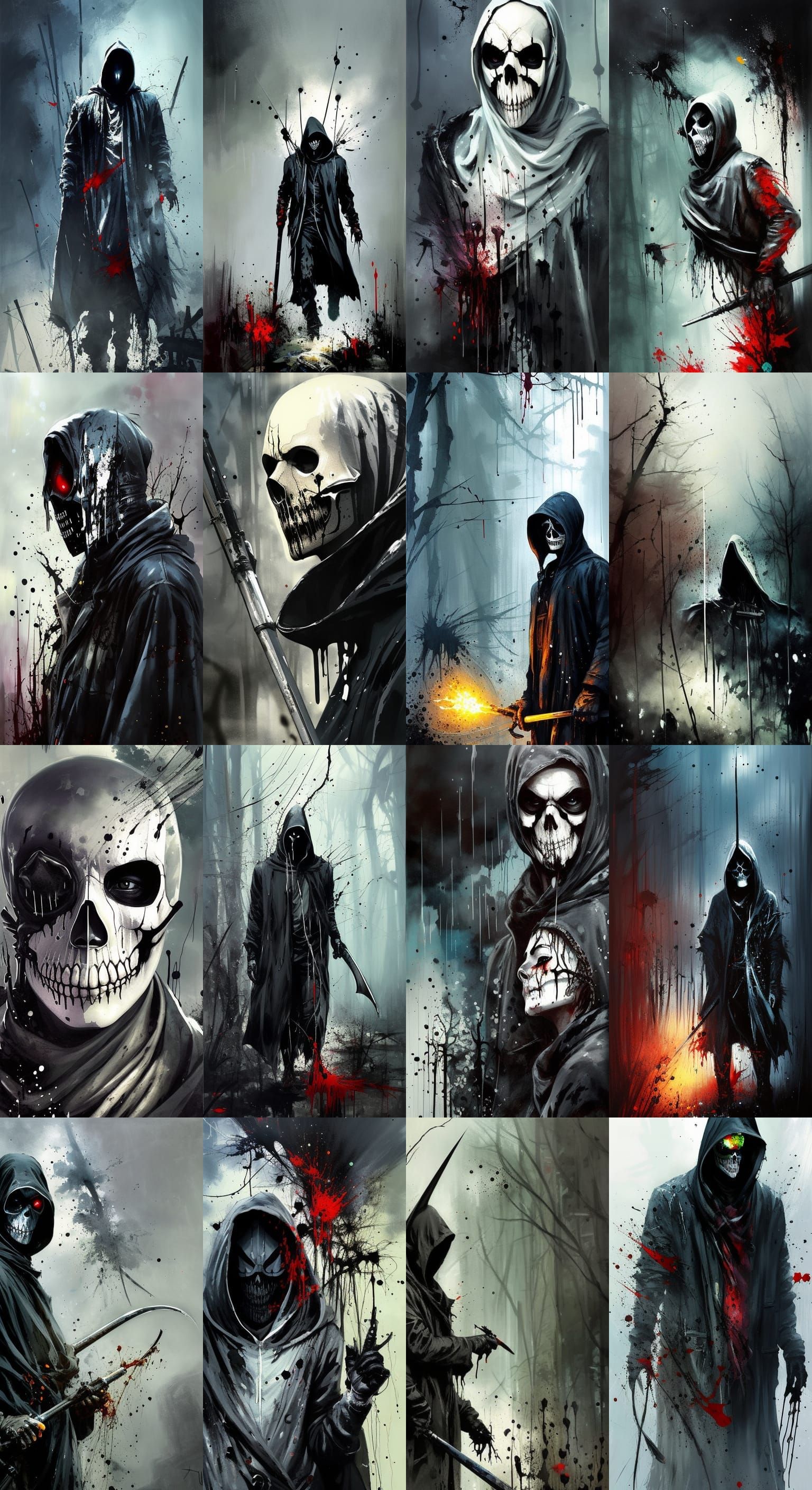 Grim Reaper Skull Face Speedpaint in Oil