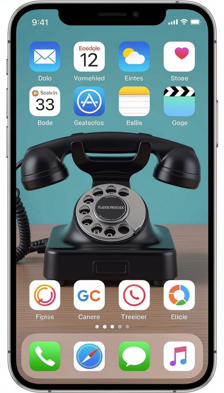 A modern smartphone with the screen showing a picture of an ...