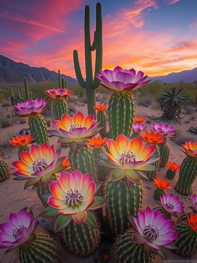 The Beauty of the Desert at Sunset