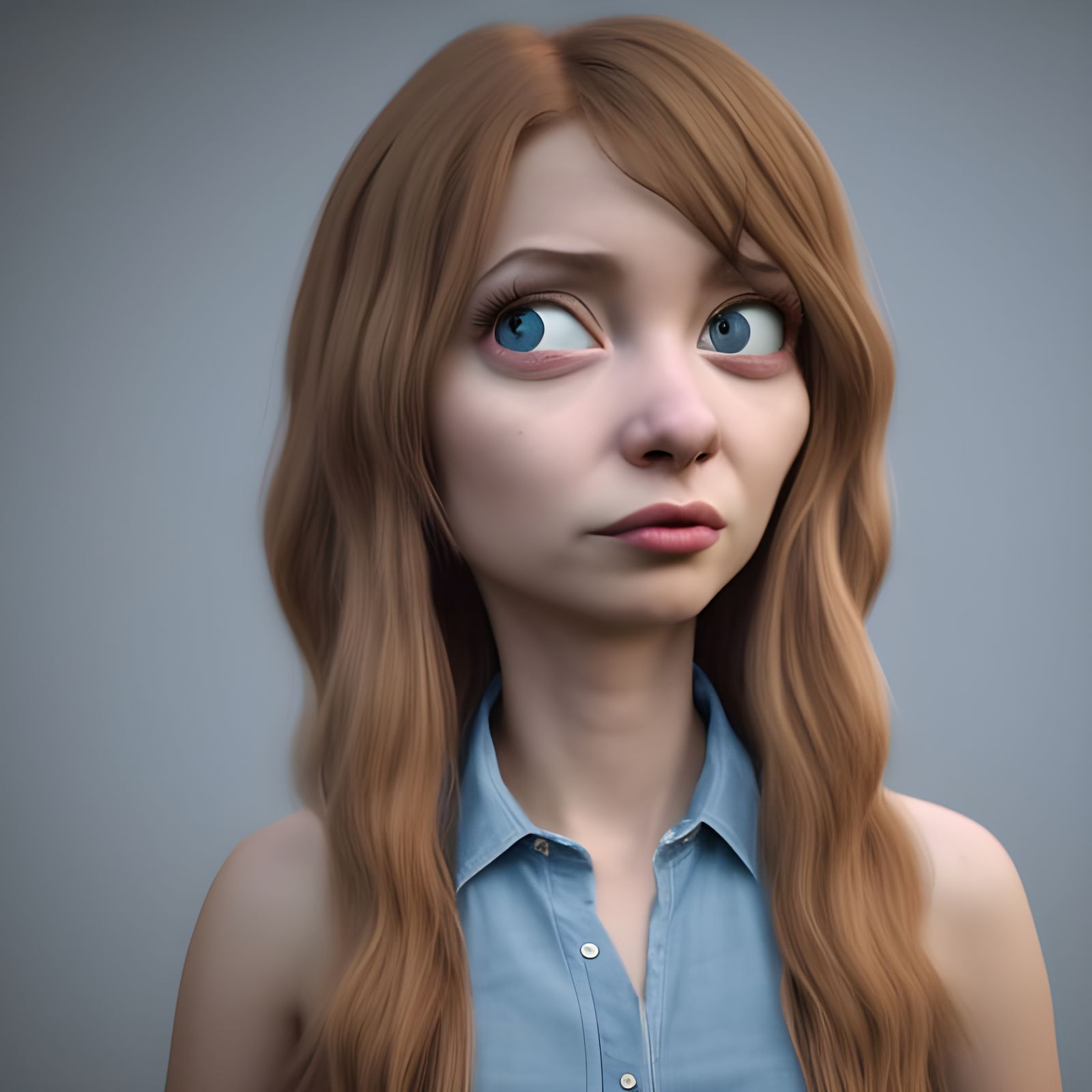 Pixar Style Portrait of a Young Woman