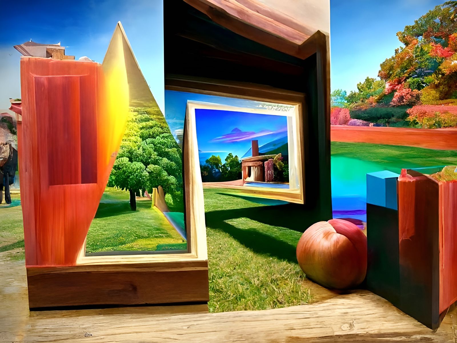 Colorful Psychedelic Infinity Art Panorama