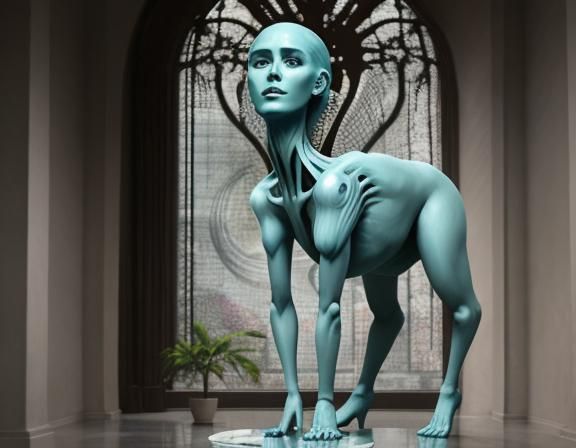 Elegant Humantaur with Pedicured Feet