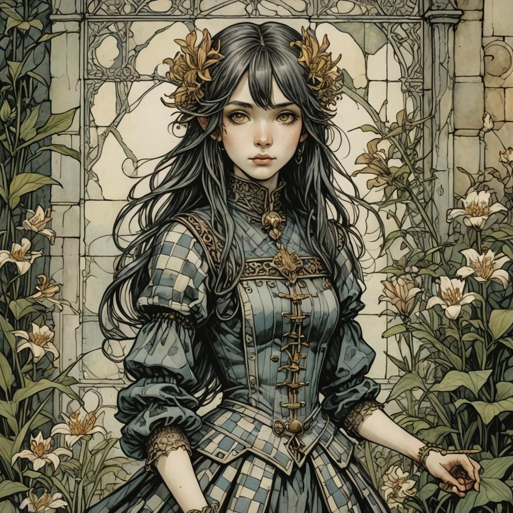 Checkered Lily in Fantasy Illustration Style