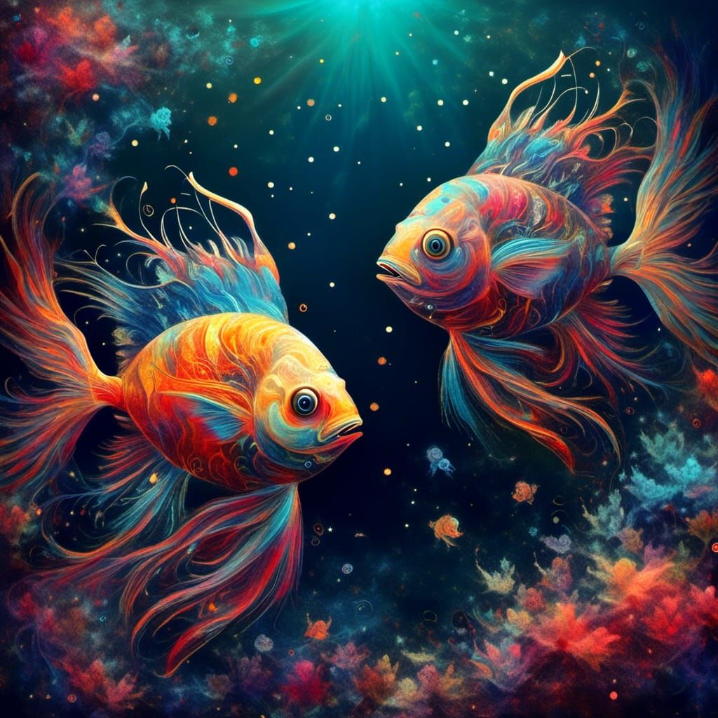 <lora:Cosmic Zodiac:1.0> pisces