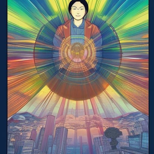 Anandaloka Heaven-Portal Graphic Novel Cover in Amano Style