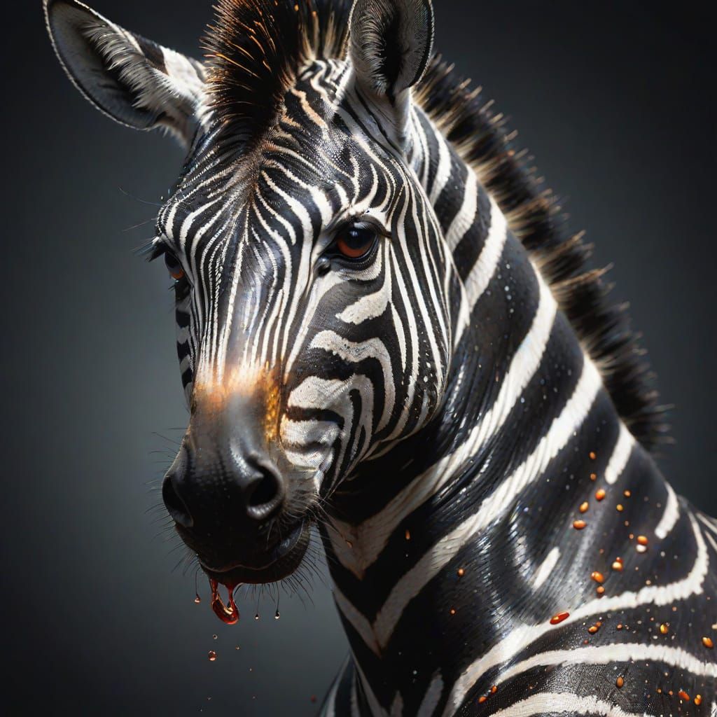 Hyper-Realistic Zebra Devours Hot Pepper in Dramatic Close-U...