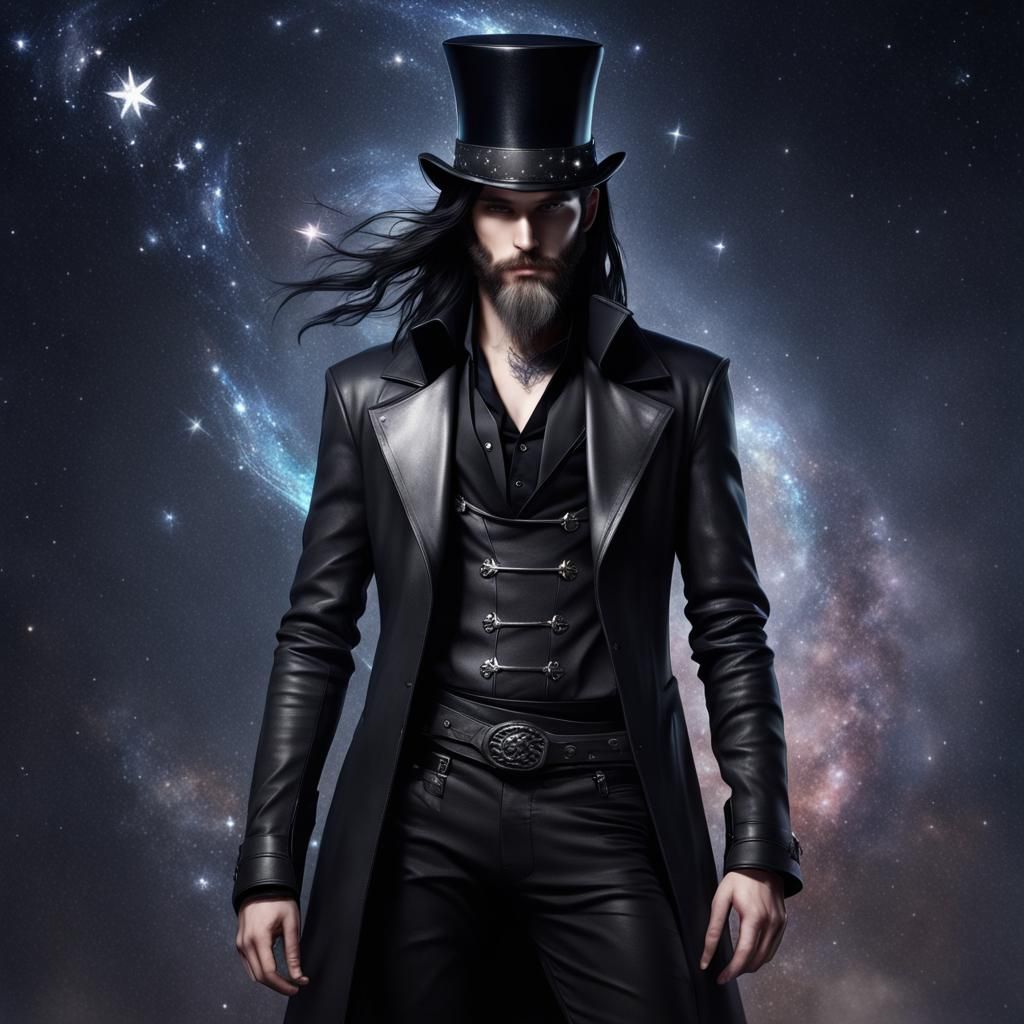 Galaxy God in Black Leather and Top Hat