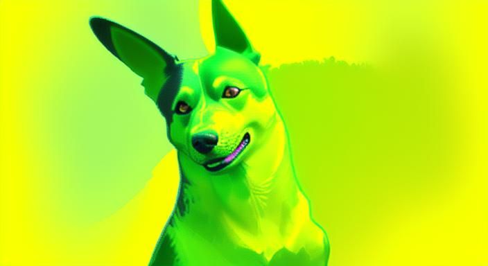 Vibrant YellowGreen Color Palette Digital Rendering