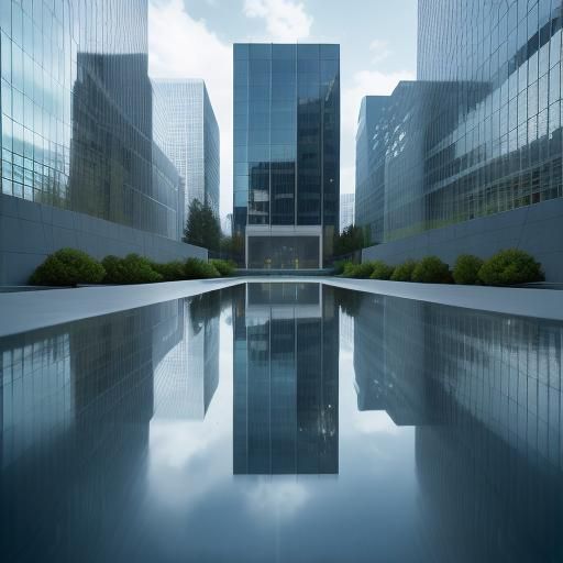 Reflections in Ultra-Modern Office Complex