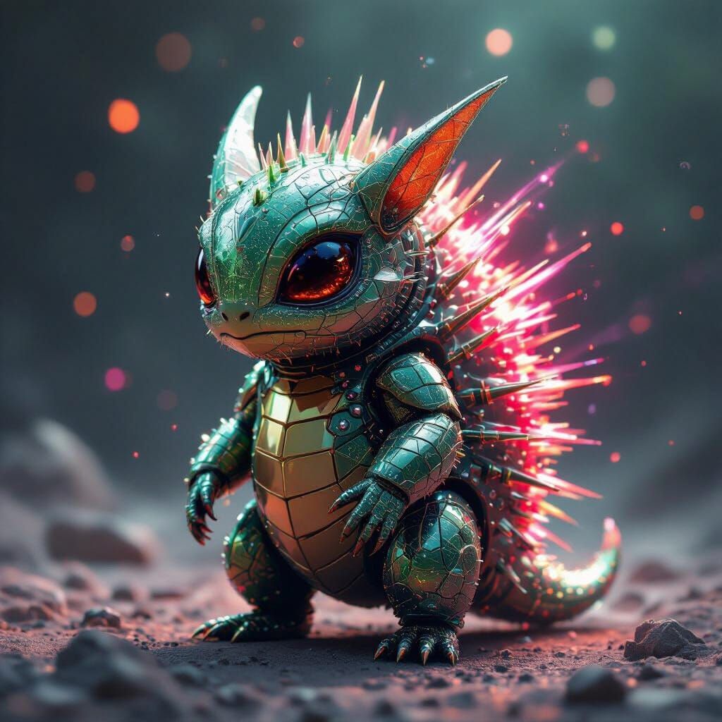 Alien Porcupine Creature With Gamma Rays