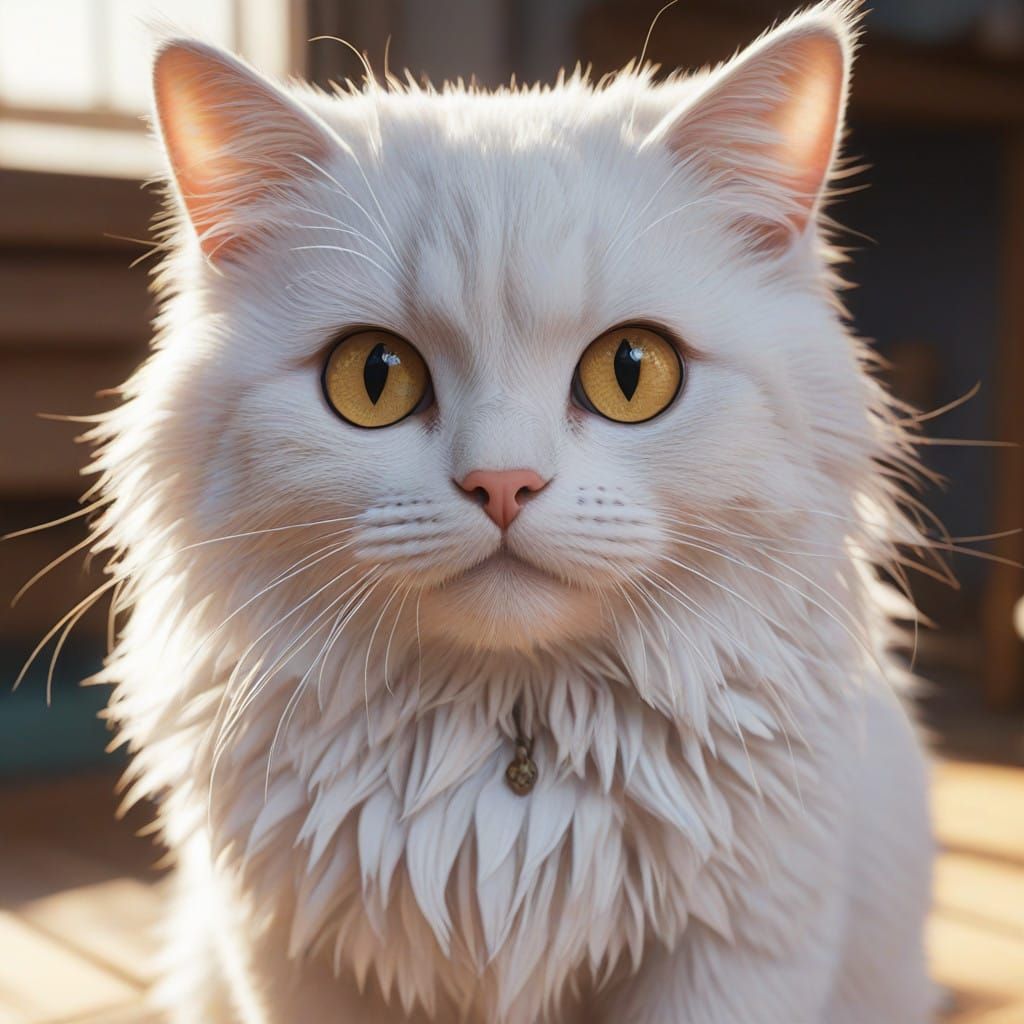 Cute Cat Portraits in Vibrant Anime Style