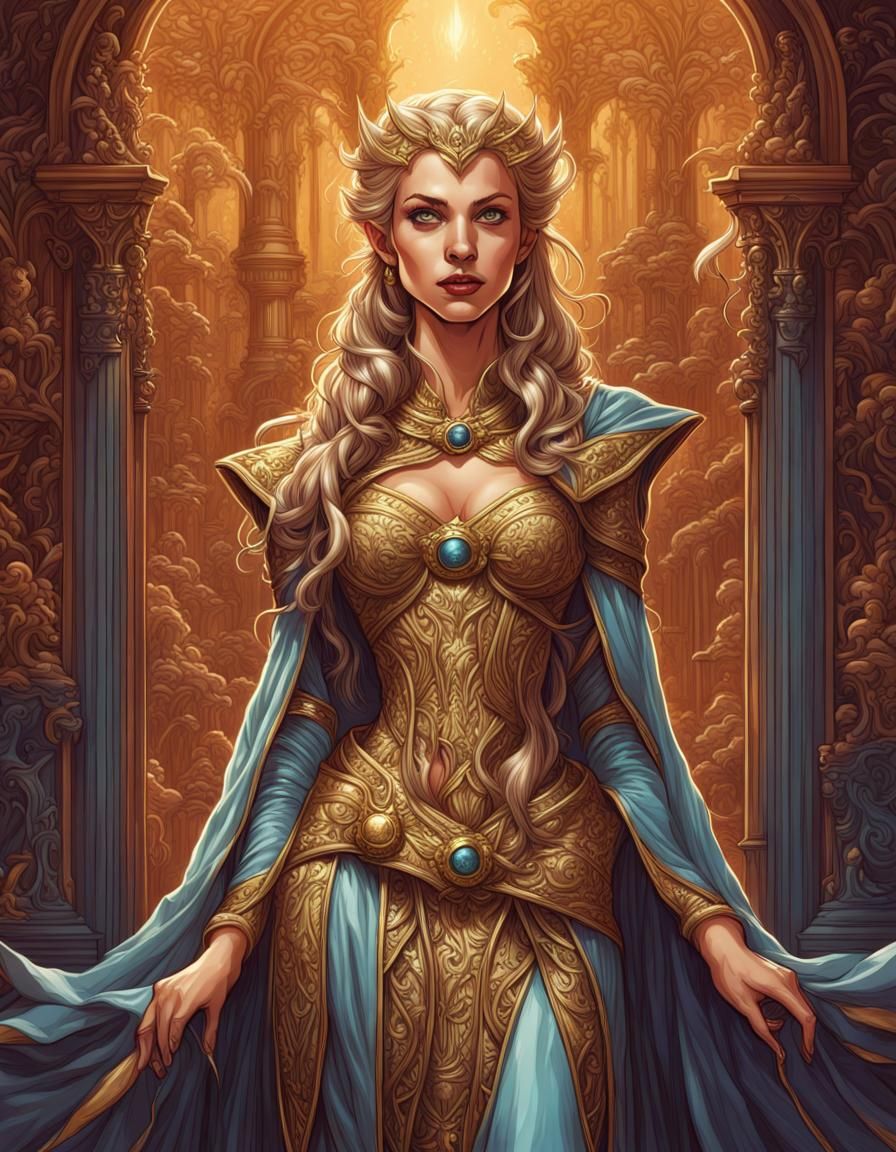 Elegant Elf Princess Supermodel in Fantasy Art Style