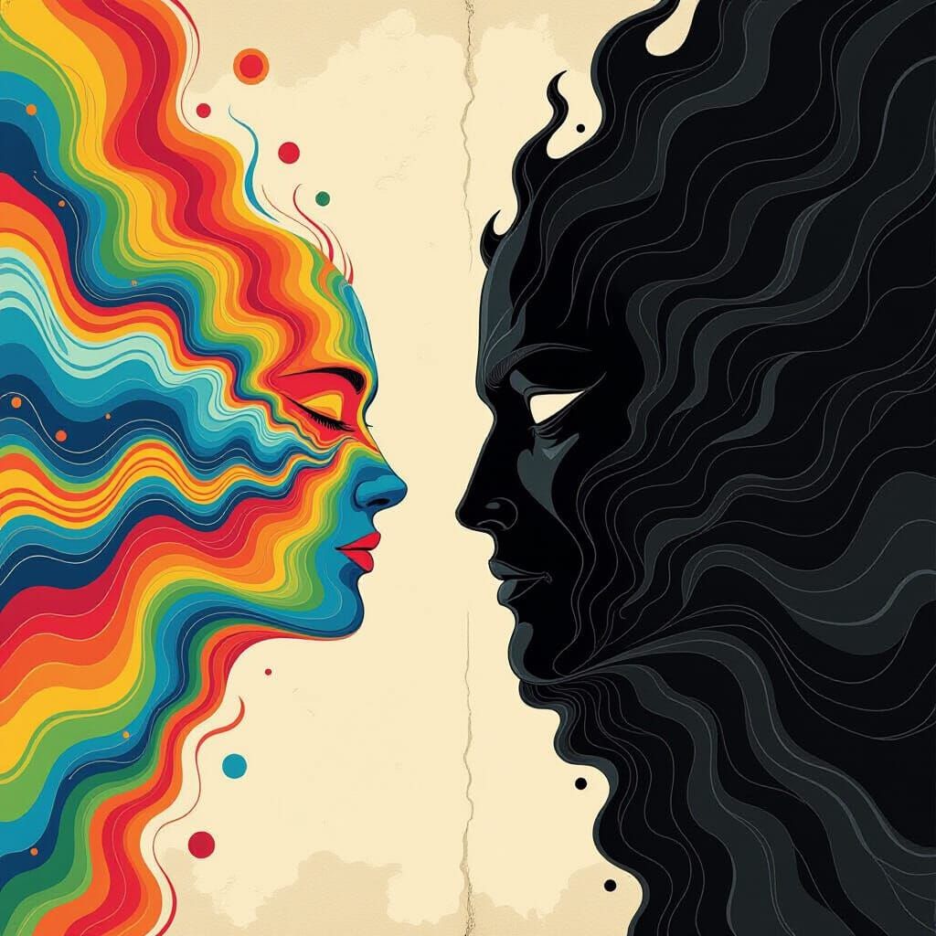 Clash of Amorphous Entities: A Digital Art Spectacle