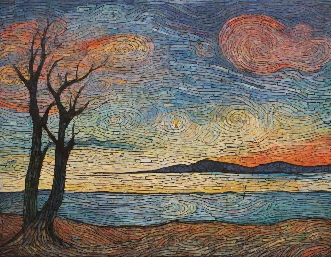 Eerie Calm Before Storm in Abstract Expressionist Style