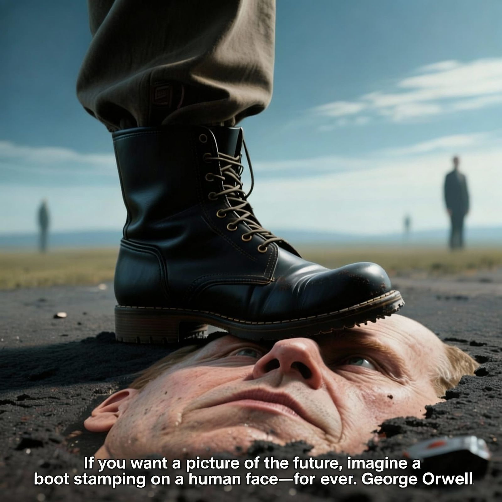 If you want a picture of the future, imagine a boot stamping on a human face—for ever.
George Orwell