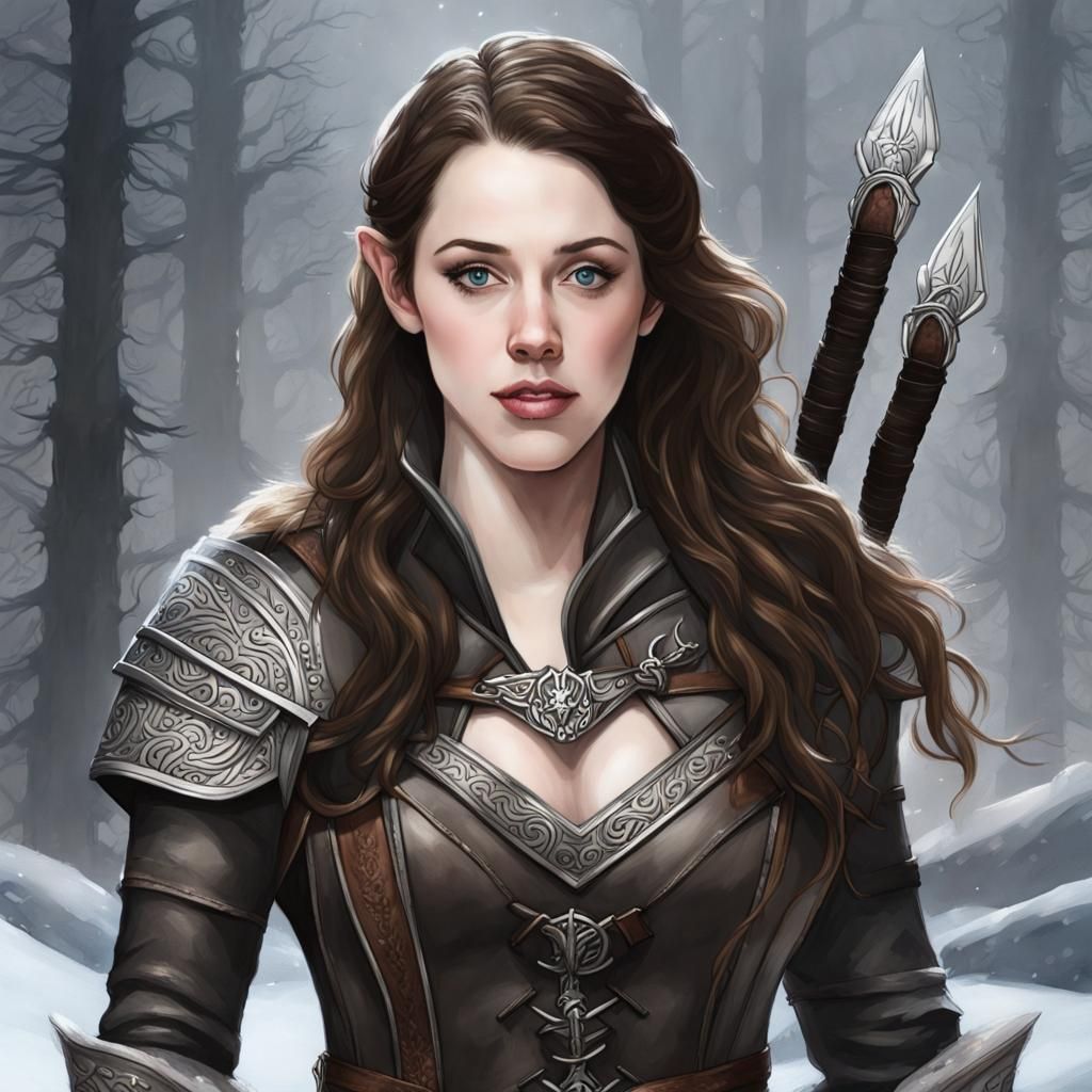 Kat Dennings, elf, winter