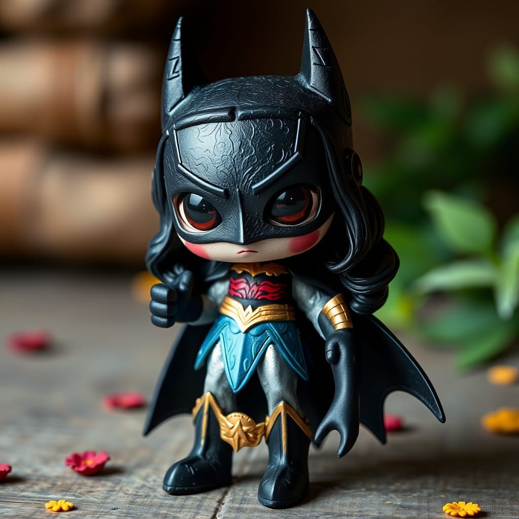 Whimsical Alebrije Batman Wonder Woman