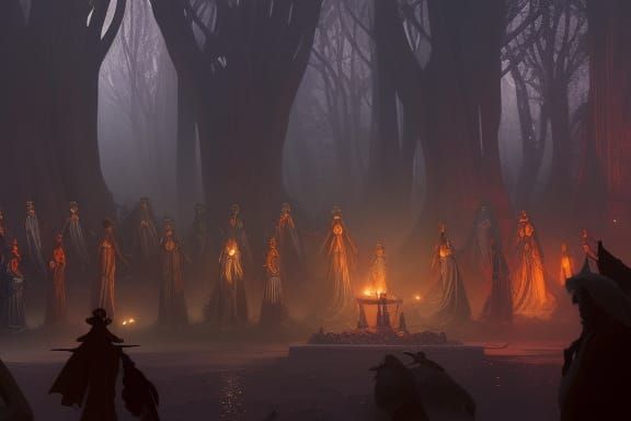 Elven Funeral Concept Art in 8K