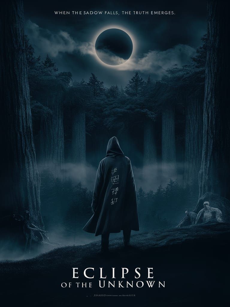 Eerie Movie Poster: Eclipse Over Dark Forest