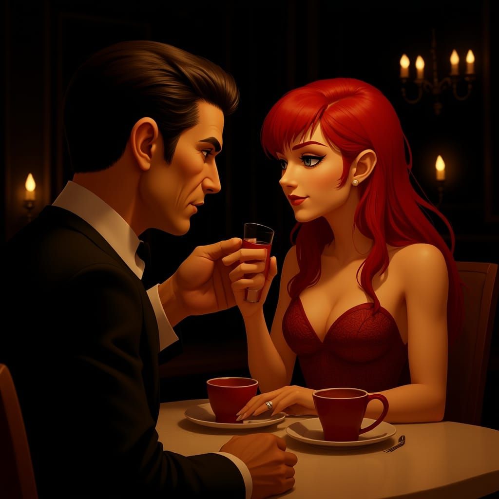 Spock and Red Sonja Romantic Date