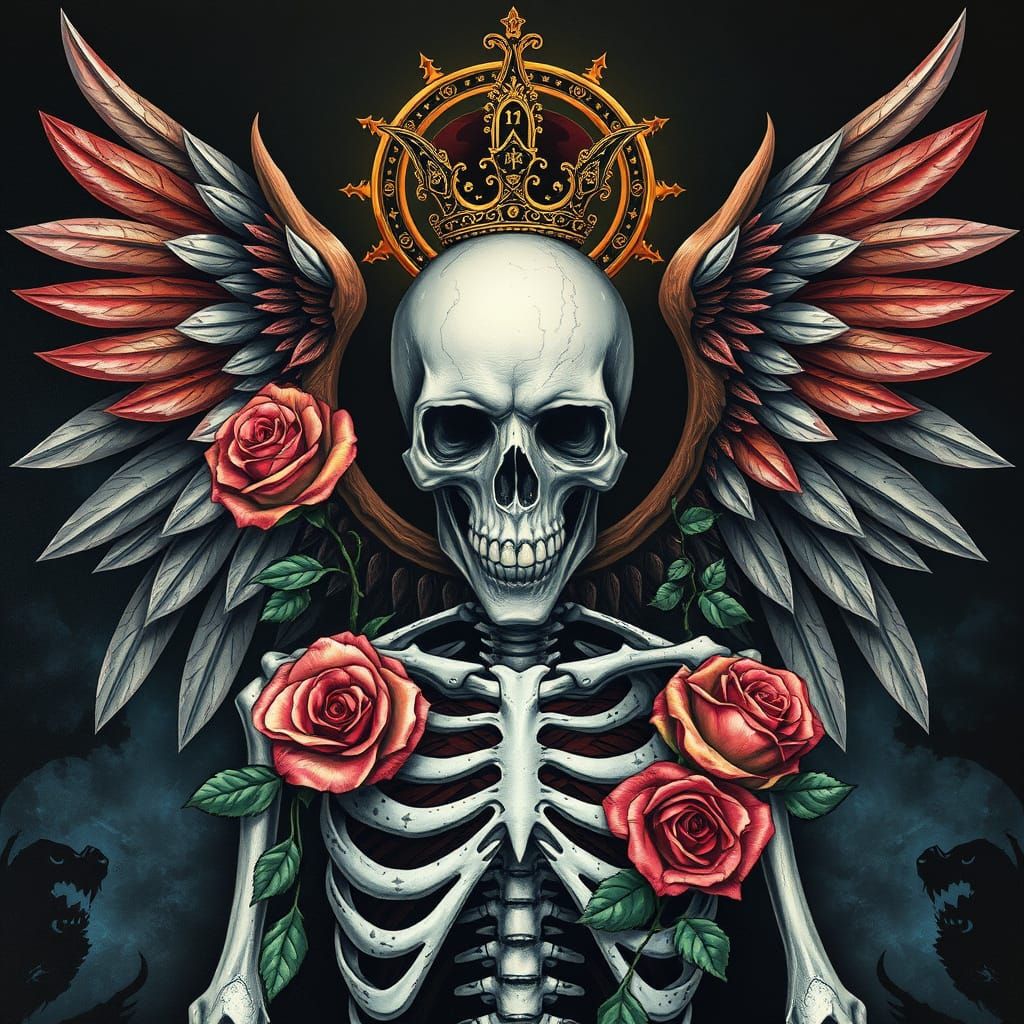 Ethereal God of Death in Heavy Metal Art