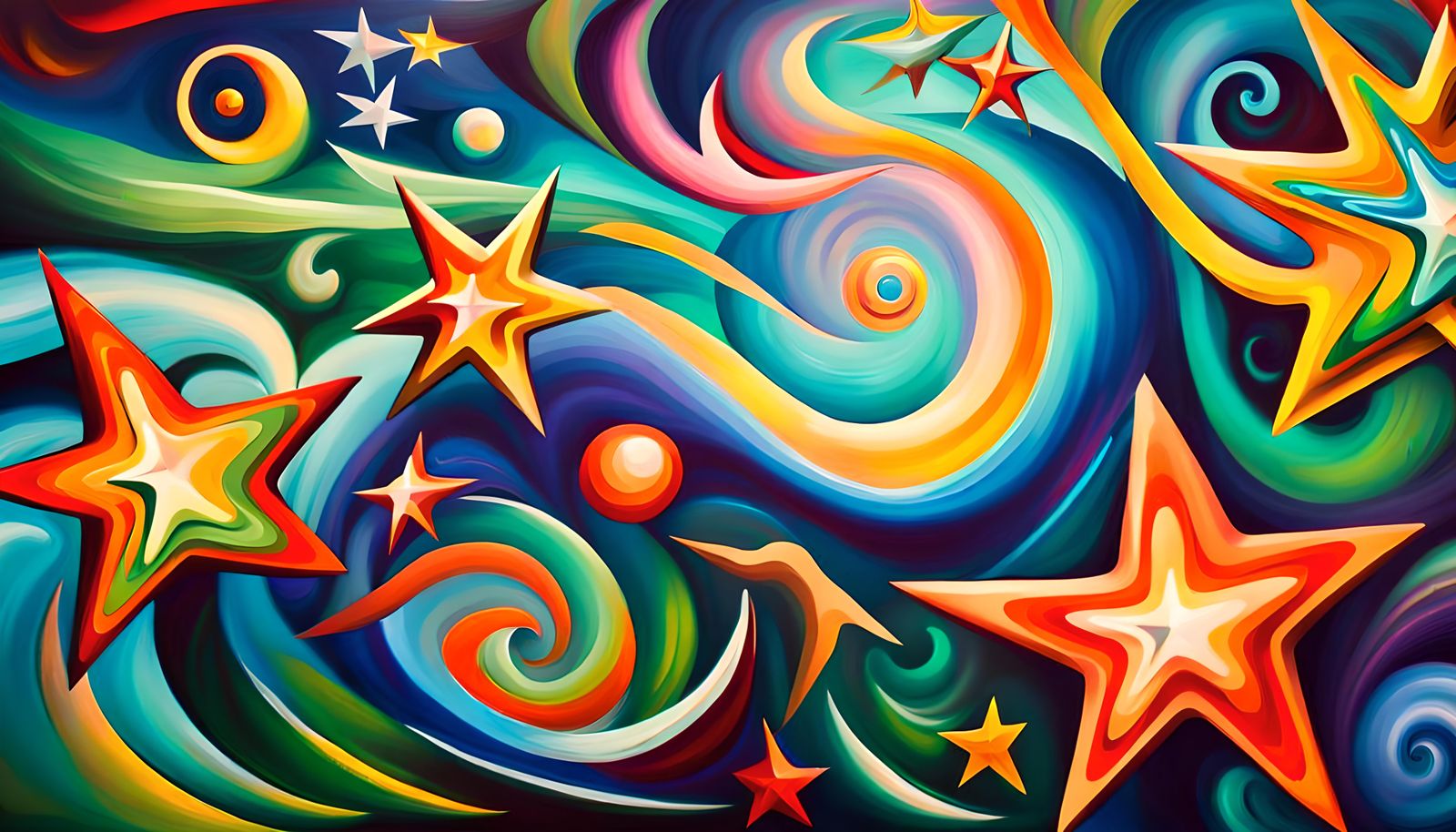 Swirling Newborn Stars in Iridescent Plasma Maelstrom