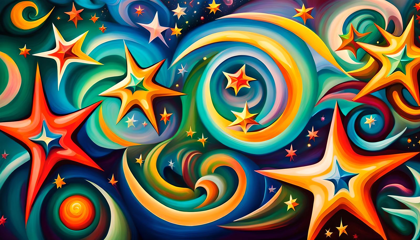 Swirling Newborn Stars in Iridescent Plasma Maelstrom