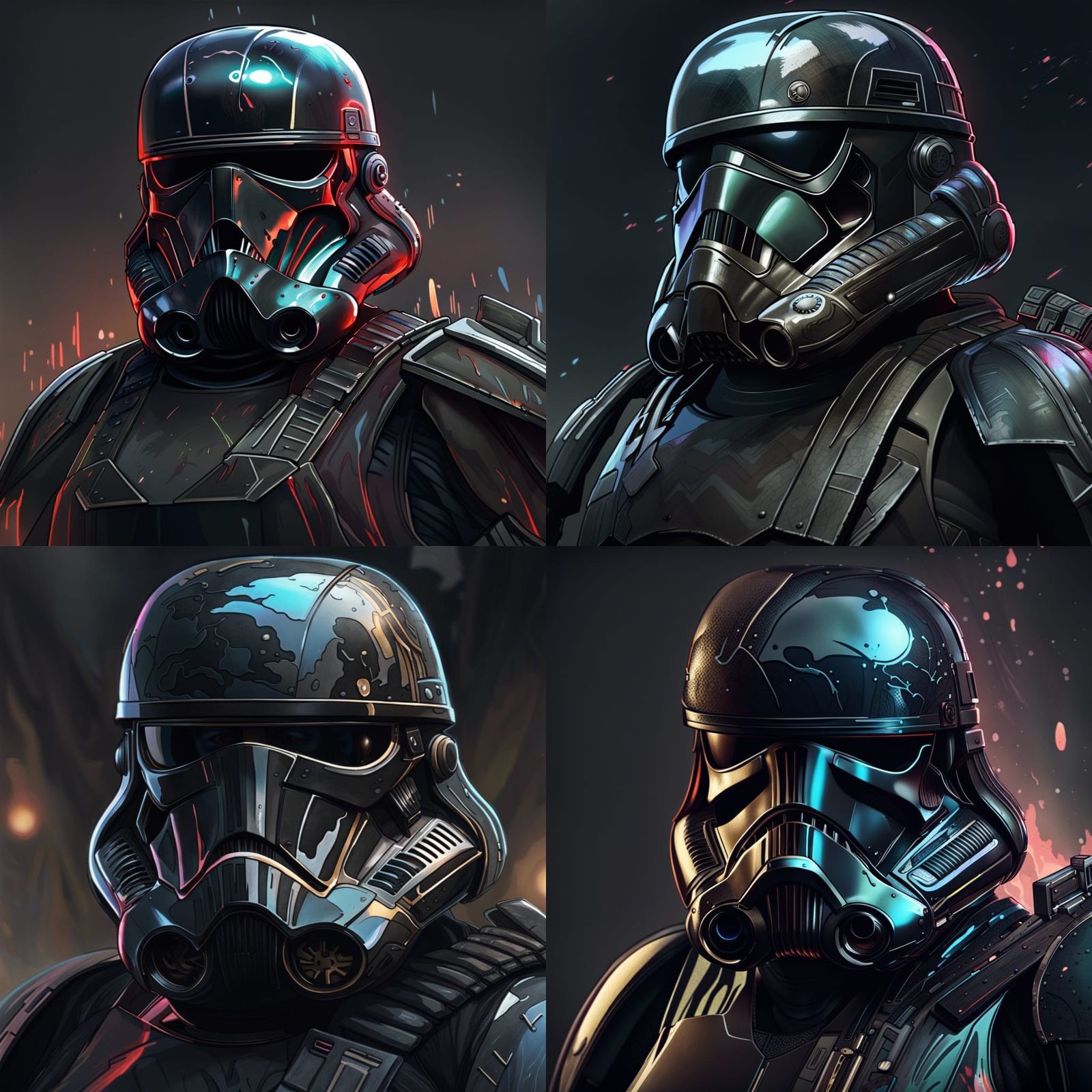 Death Trooper Portrait in Hyperdetailed Style