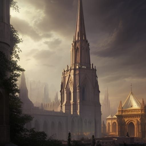 Dramatic Cathedral with Volumetric Lighting in Unreal Engine