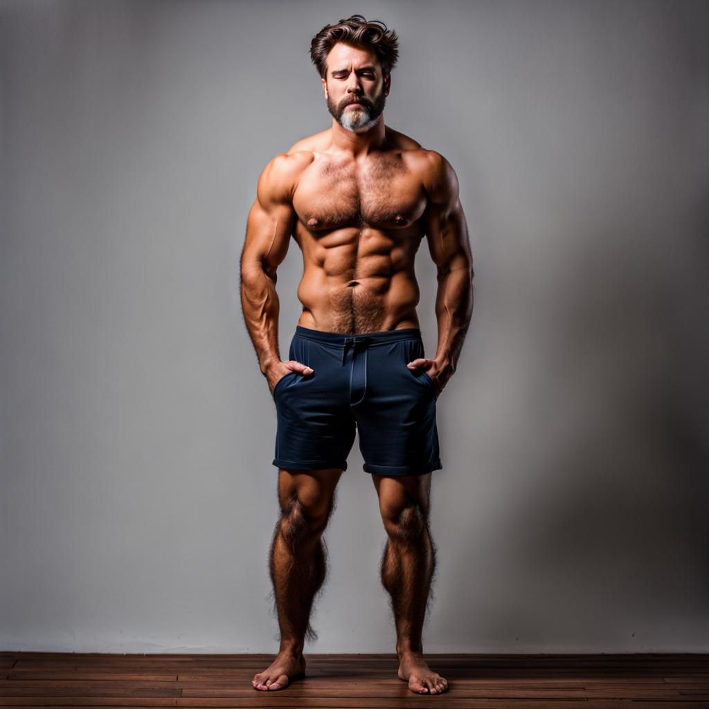 Hypnotized bearded man SDXL 2