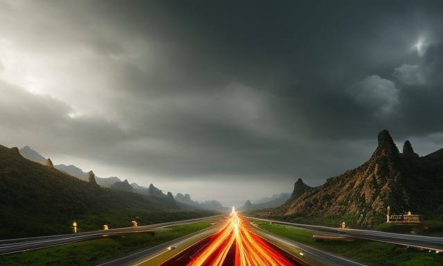 Epic Highway to Hell Digital Matte Painting